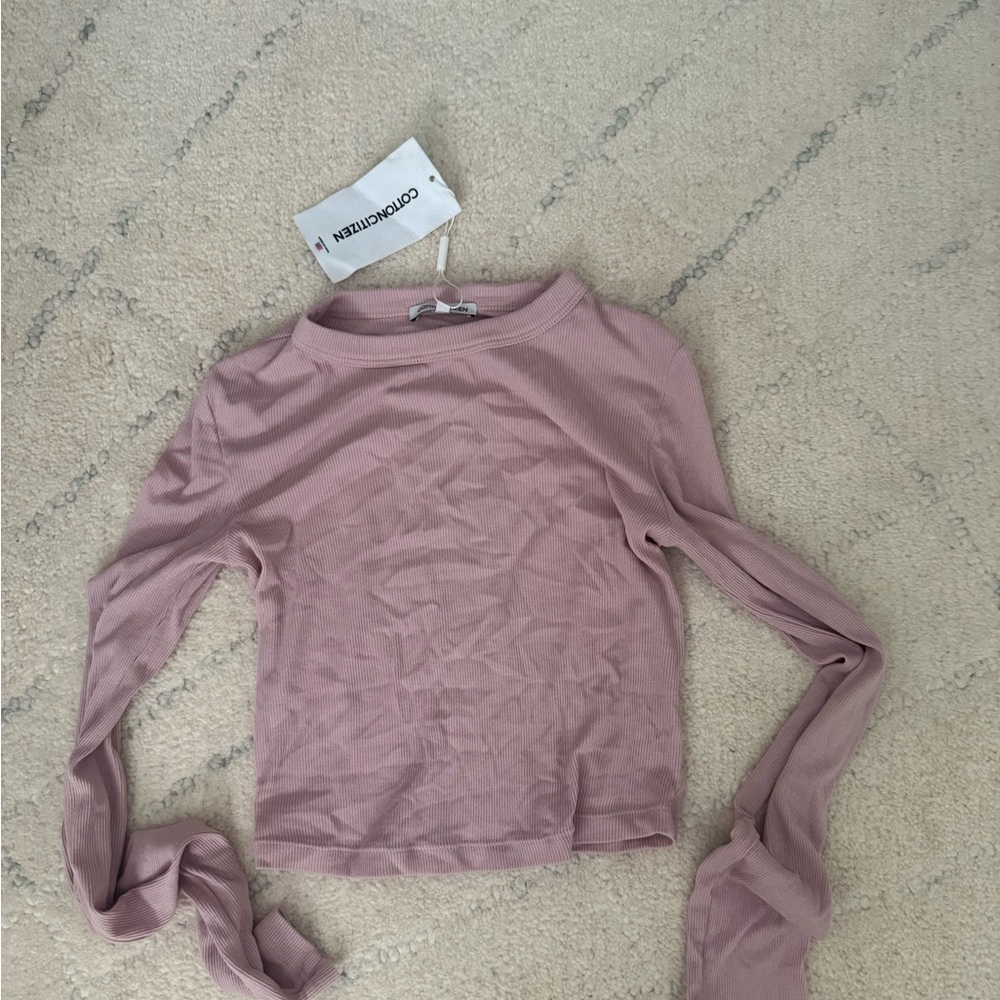 Cotton Citizen Mauve Long Sleeve Blouse